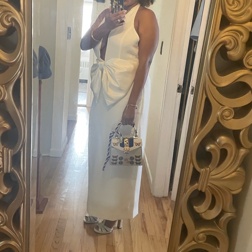 White Backless Cocktail Dress - Picture 6 of 6